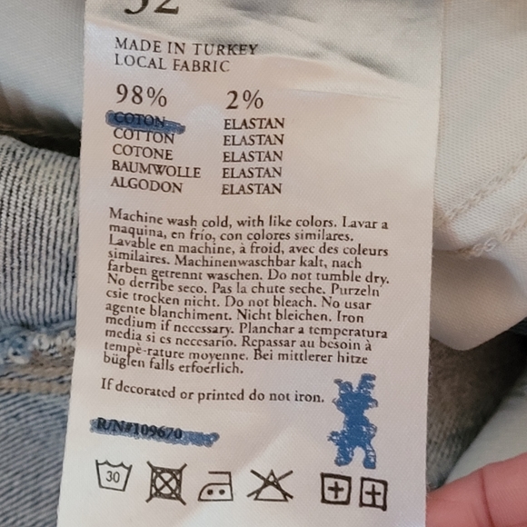 ARITZIA KSUBI ~ Hendrix Flare Two Tone Blue Denim Jeans Sz 31 - Picture 14 of 14